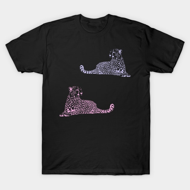 pink and purple cheetah preppy aesthetic T-Shirt by Asilynn